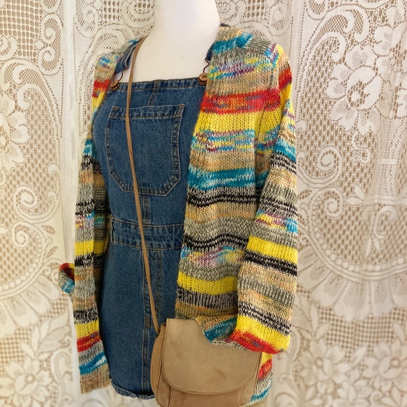 Colorful Lightweight Knit Cardigan with Pockets I Women's (M) - Picture 2 of 11